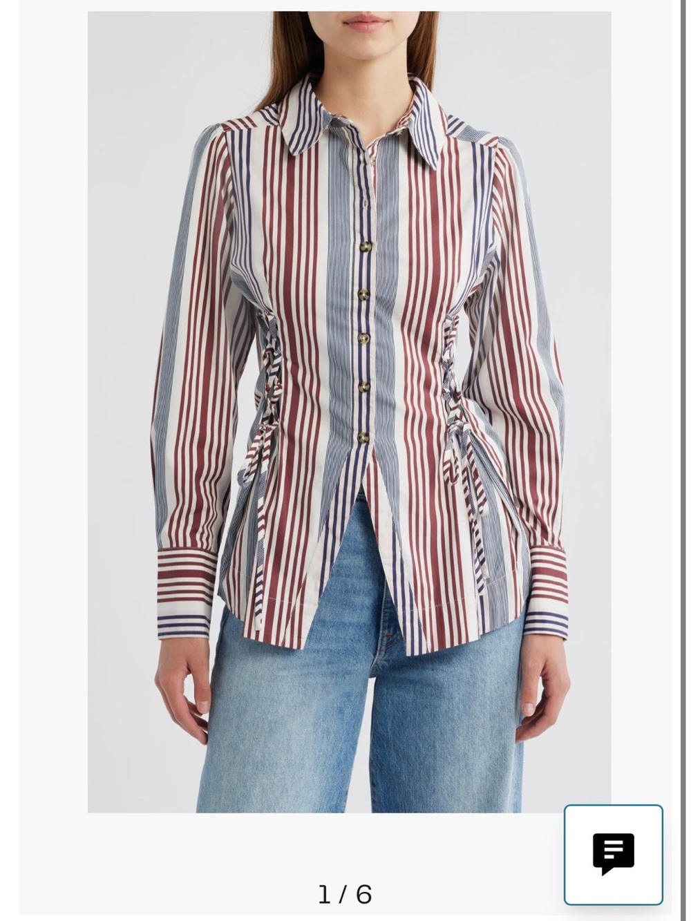 Corset style button down
